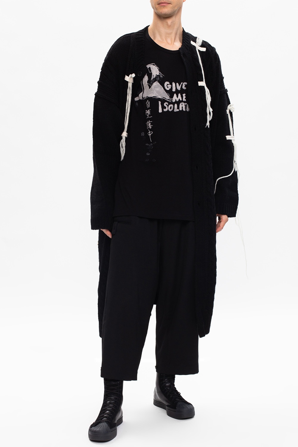 Yohji Yamamoto Rib-knit cardigan | Men's Clothing | Vitkac